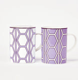 Hex & Hoop Violet Mug Set - SPECIAL OFFER