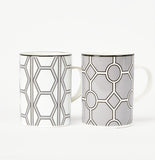 Hex & Hoop Grey Mug Set - SPECIAL OFFER