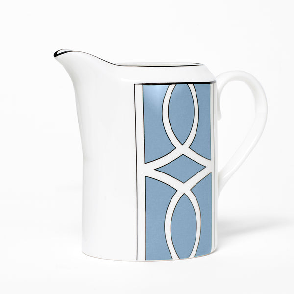 Loop Cornflower Blue/White Milk Jug