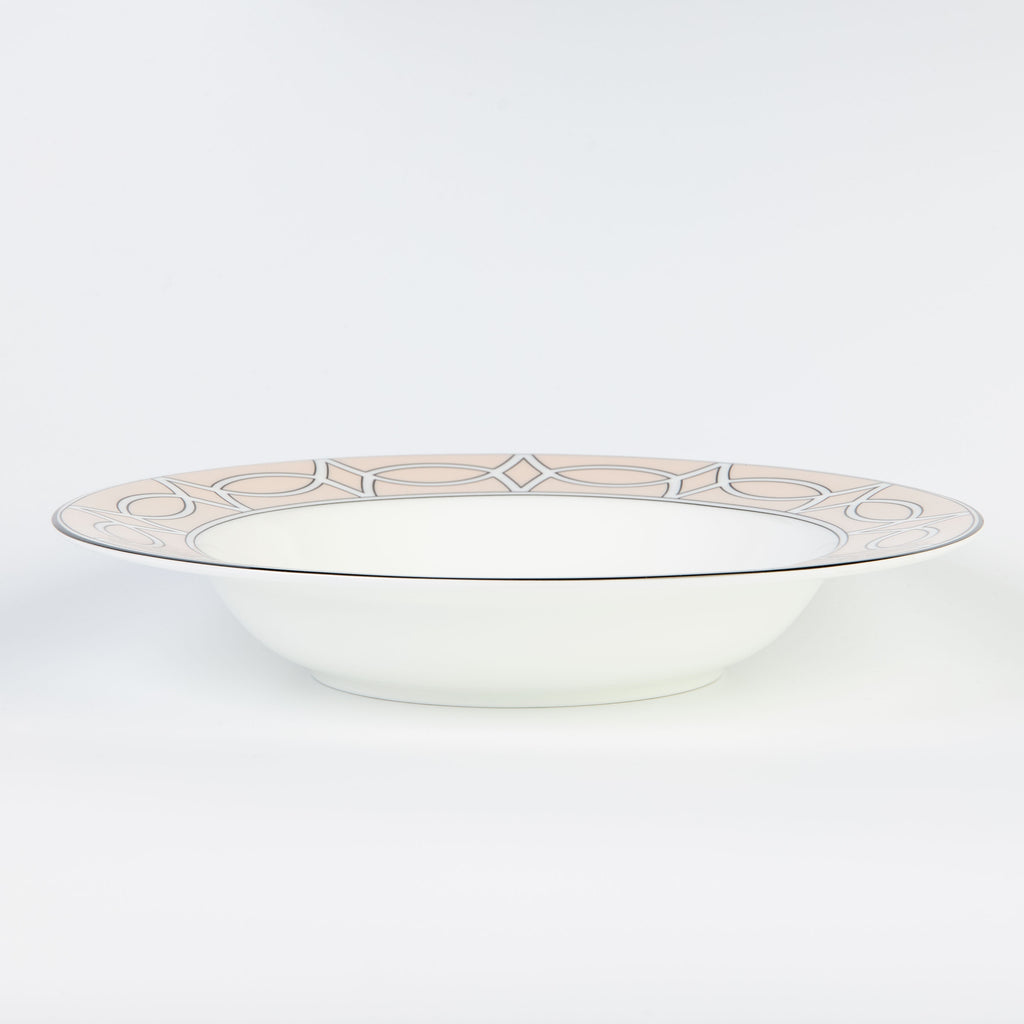 Loop Blush/White Soup Bowl