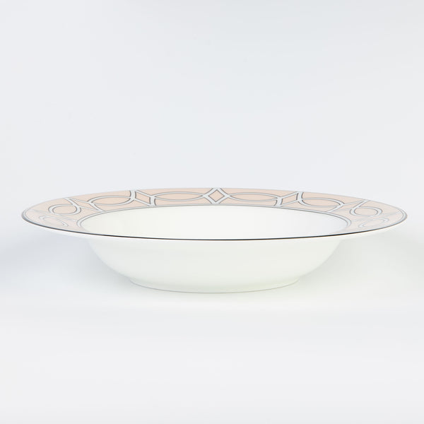 Loop Blush/White Soup Bowl