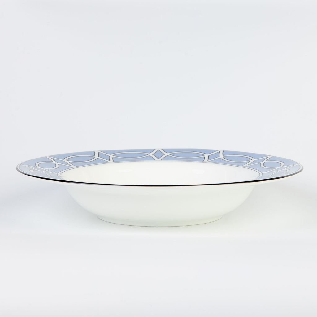 Loop Cornflower Blue/White Soup Bowl