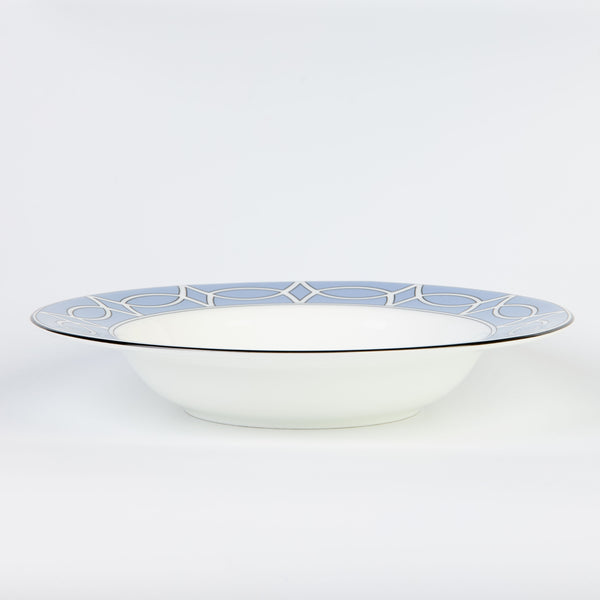 Loop Cornflower Blue/White Soup Bowl