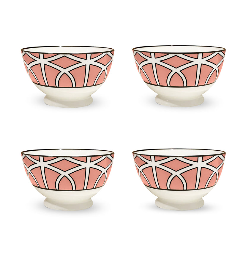 Loop Coral Sugar/Nut Bowls Set of 4 - SPECIAL OFFER