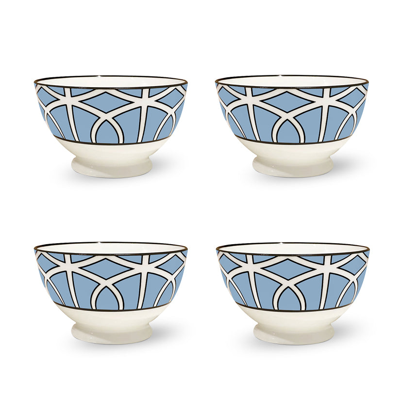 Loop Cornflower Blue Sugar/Nut Bowls Set of 4 - SPECIAL OFFER