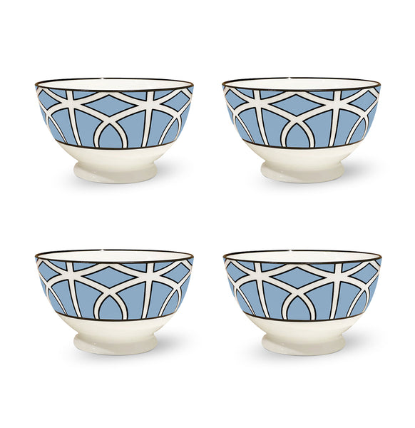 Loop Cornflower Blue Sugar/Nut Bowls Set of 4 - SPECIAL OFFER