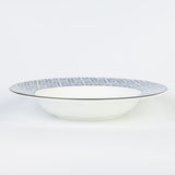Maze Cornflower Blue/White Soup Bowl