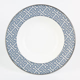 Maze Cornflower Blue/White Soup Bowl