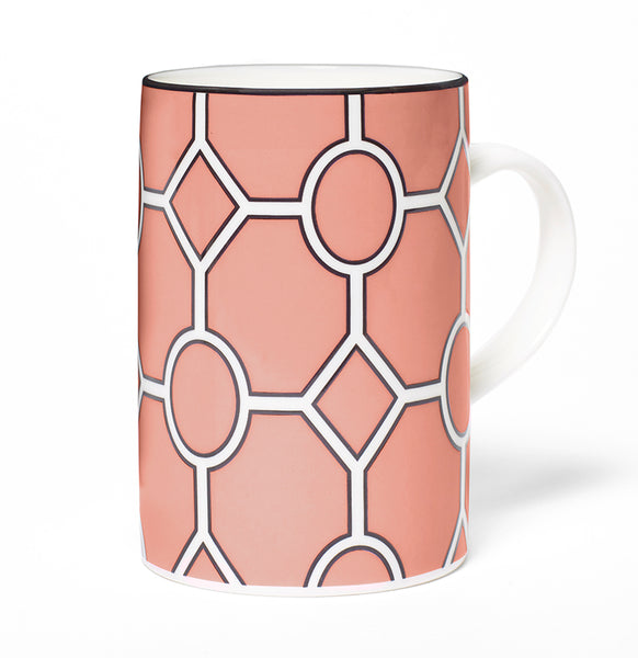 Hoop Coral/White Mug
