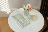 Maze Apple Green/White Rectangular Serving Plate