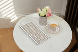Maze Truffle/White Rectangular Serving Plate