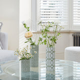 Loop White/Apple Green Vase