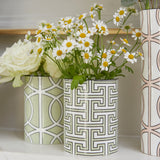Maze Apple Green/White Small Vase