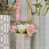 Maze Blush/White Small Vase