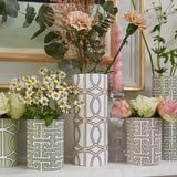 Maze Apple Green/White Small Vase