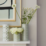 Maze Apple Green/White Vase