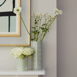 Maze Apple Green/White Vase