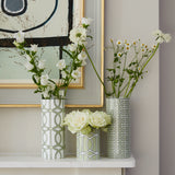 Loop White/Apple Green Vase