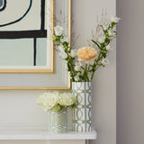 Loop White/Apple Green Vase