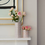 Maze Blush/White Vase