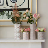 Maze Blush/White Small Vase