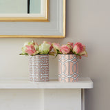 Maze Blush/White Small Vase
