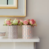 Loop Blush/White Small Vase