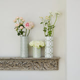 Maze Apple Green/White Vase