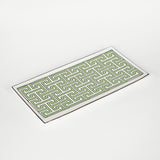 Maze Apple Green/White Rectangular Serving Plate