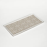 Maze Truffle/White Rectangular Serving Plate