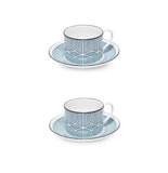 Loop Duck Egg/White Teacup Saucer Set of 2 - SPECIAL OFFER