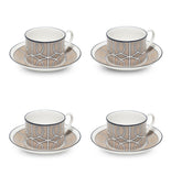 Loop Truffle/White Teacup Saucer Set of 4 - SPECIAL OFFER