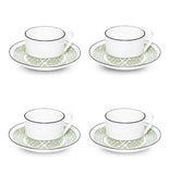 Maze Apple Green/White Teacup Saucer Set of 4 - SPECIAL OFFER