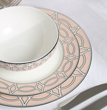 Loop Blush/White Bowl