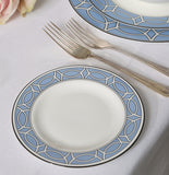 Loop Cornflower Blue/White Dessert Plate - Set of 2