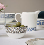 Maze Cornflower Blue/White Milk Jug