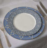 Loop Cornflower Blue/White Dinner Plate - Set of 2