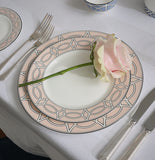 Loop Blush/White Dessert Plate - Set of 2