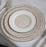 Loop Blush/White Dinner Plate - Set of 2