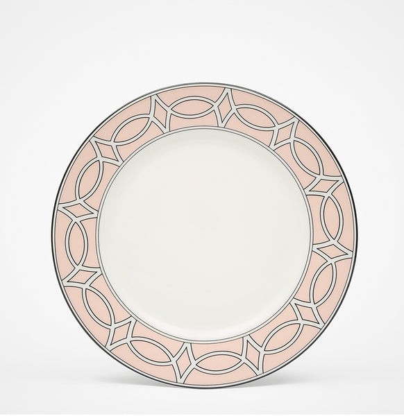 Loop Blush/White Dessert Plate - Set of 2