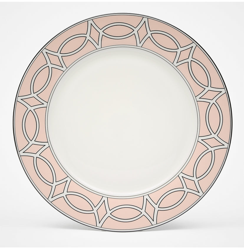 Loop Blush/White Dinner Plate - Set of 2
