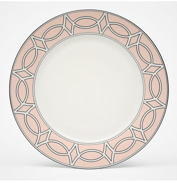 Loop Blush/White Dinner Plate - Set of 2