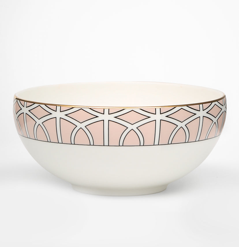 Loop Blush/White Bowl (Gold)