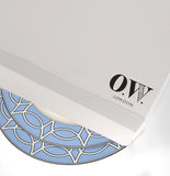 Loop Cornflower Blue/White Dessert Plate - Set of 2