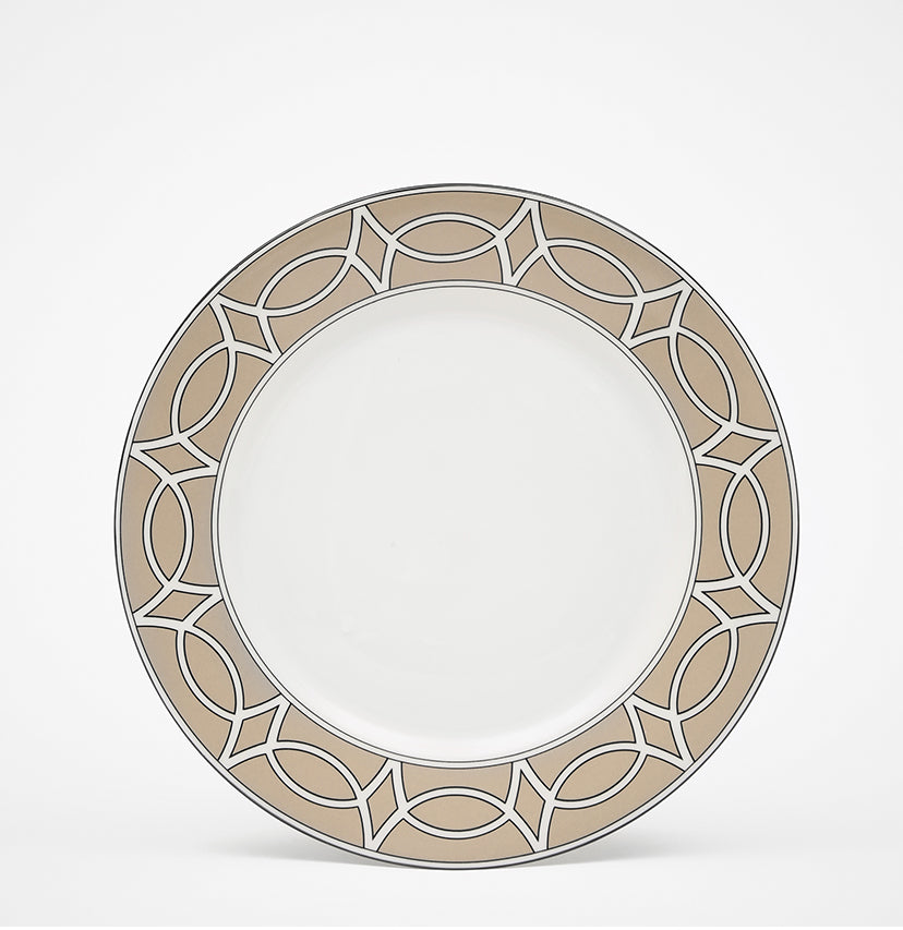 Loop Truffle/White Dessert Plate - Set of 2