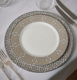Loop Truffle/White Dinner Plate - Set of 2