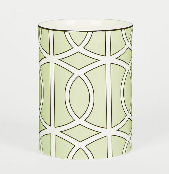 Loop Apple Green/White Small Vase