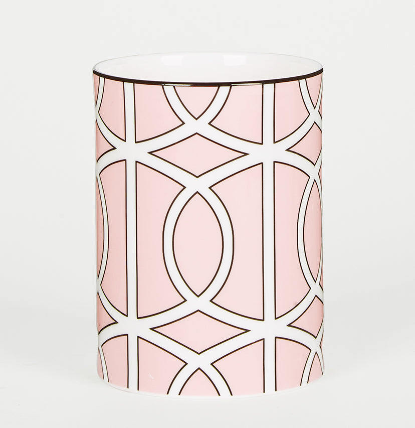 Loop Blush/White Small Vase