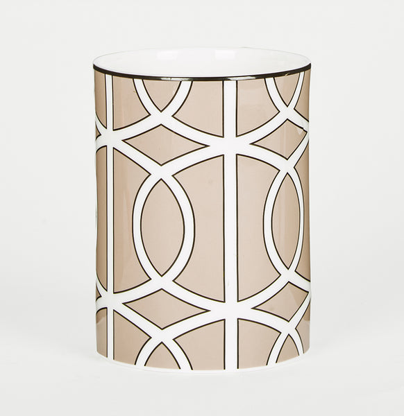 Loop Truffle/White Small Vase