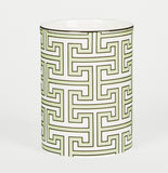 Maze Apple Green/White Small Vase